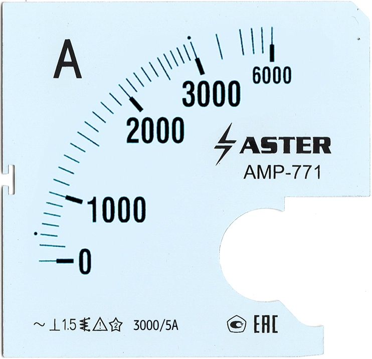 Шкала к амперметру AMP-771 3000/5 А