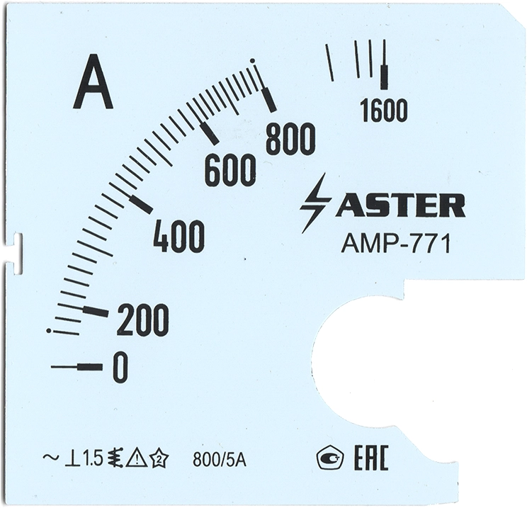 Шкала к амперметру AMP-771 800/5 А