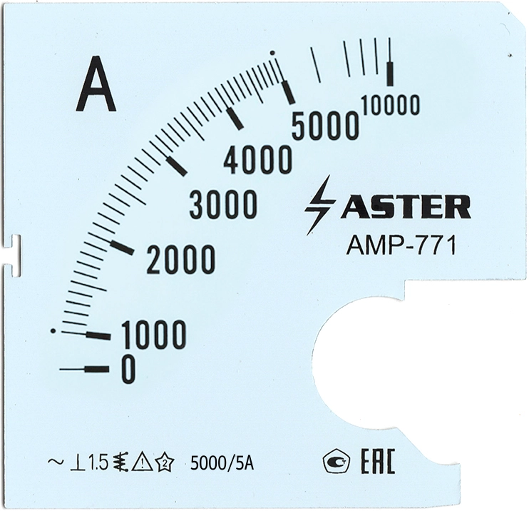 Шкала к амперметру AMP-771 5000/5 А