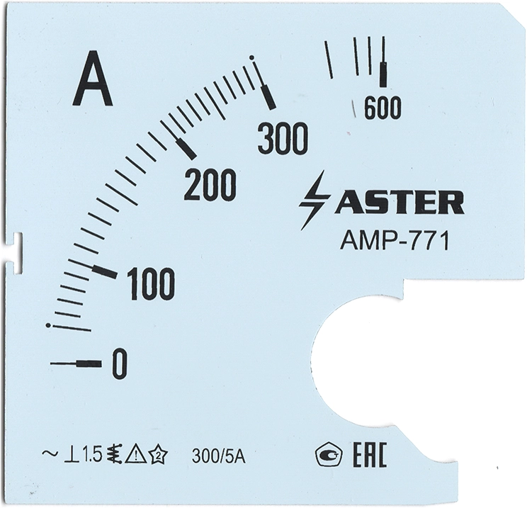 Шкала к амперметру AMP-771 300/5 А