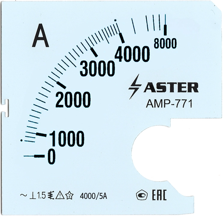 Шкала к амперметру AMP-771 4000/5 А