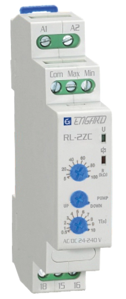 Реле уровня жидкости двухуровневые RL-2ZC c режимом up/down AC/DC 24-240B