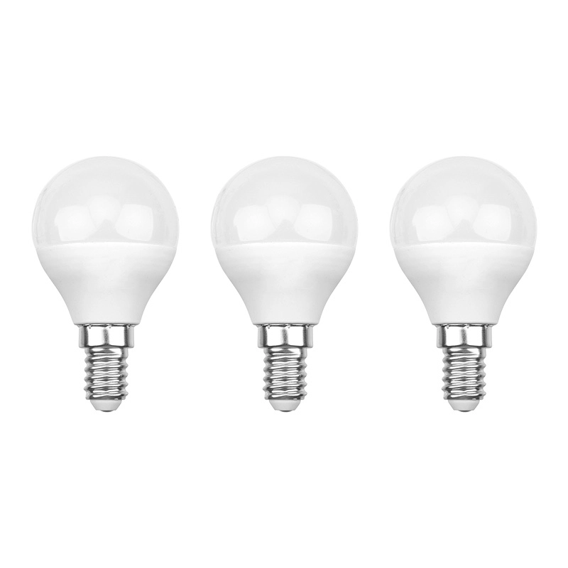 Лампа светодиодная Шарик (GL) 9,5Вт E14 903Лм 6500K холодный свет (3 шт/уп) REXANT
