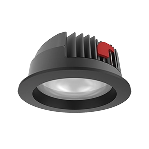 Светодиодный светильник VARTON DL-Pro круглый встраиваемый 226х96 мм 52 Вт 3000 K IP65 диаметр монтажного отверстия 200-215 мм RAL9005 черный муар