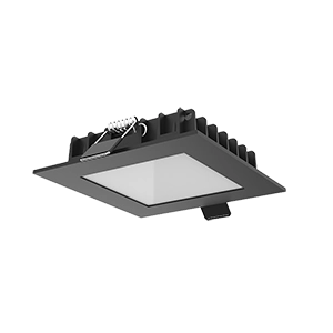 Светодиодный светильник VARTON DL-03 квадратный встраиваемый 110x110x25 мм 12 Вт 4000 K IP54/IP44 RAL9005 черный муар