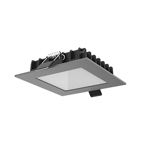 Светодиодный светильник VARTON DL-03 квадратный встраиваемый 110x110x25 мм 12 Вт 3000 K IP54/IP44 RAL7045 серый матовый